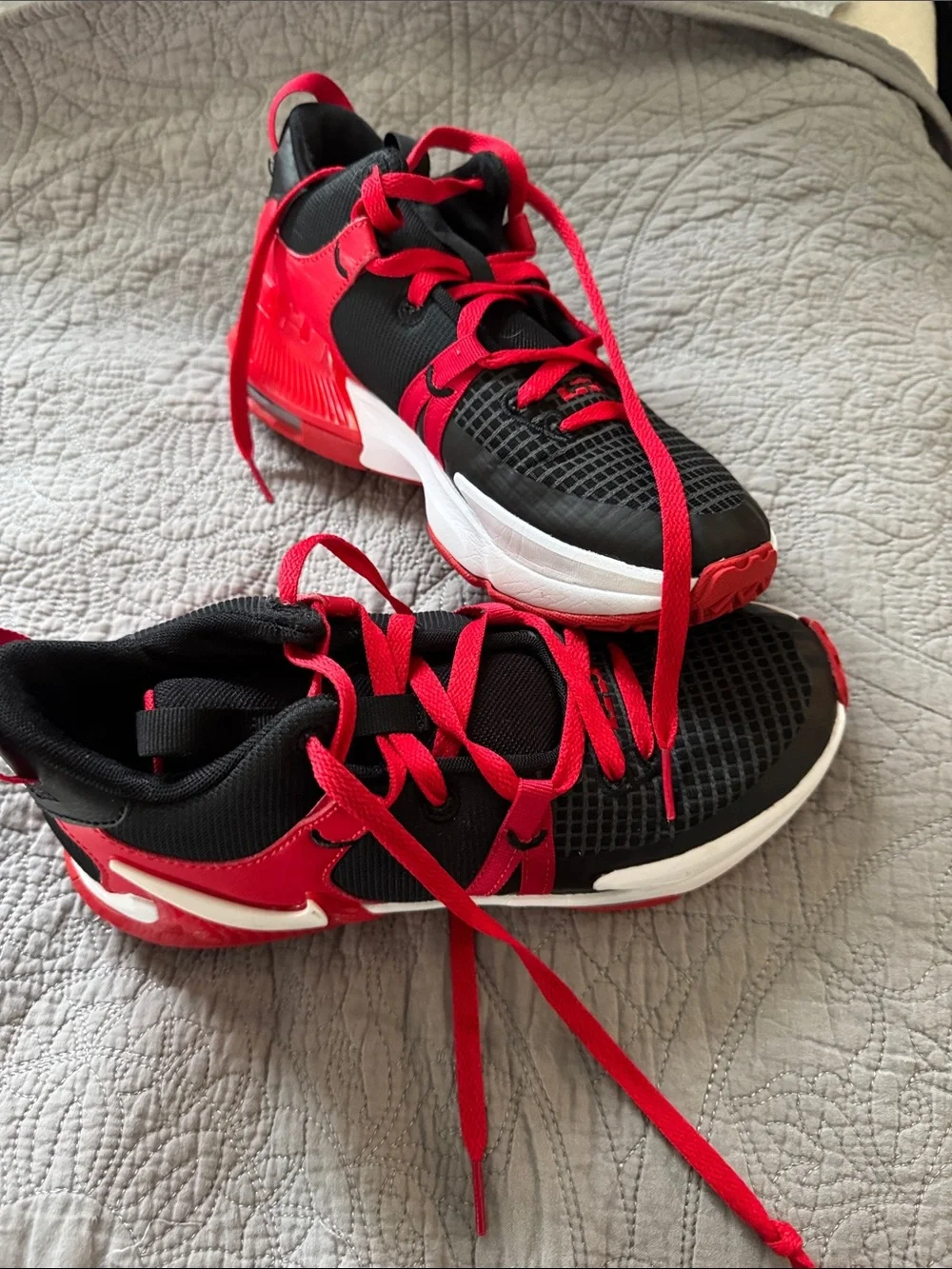 Nike Kids Black and Red Athletic Sneakers